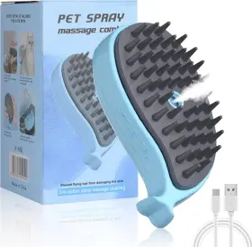 726084498617 ULOOMEE Pet Brush Dogs Cats Rechargeable Steam