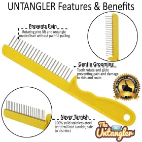 850031529168 UNTANGLER Groom Combs Rotating Painless Mat #2