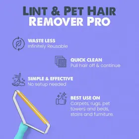 CLEANER-PRO-1 UPROOT CLEAN Lint Hair Remover Cat Dog Fabric #3