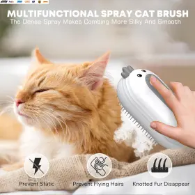 313111835820 USA-VIRALFINDS Cat Steam Brush Cleaning Shedding #3