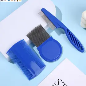 445007880881 USA-VIRALFINDS Set Pet Flea Comb Steel Head Lice #2