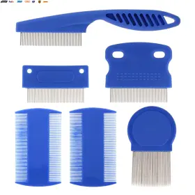 445007880881 USA-VIRALFINDS Set Pet Flea Comb Steel Head Lice