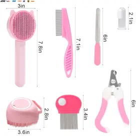 445035625690 USA-VIRALFINDS Cat Brush Pet Cleaning Nail Kit #2