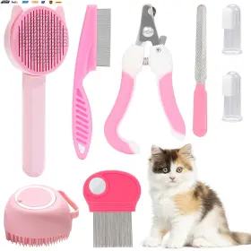 445035625690 USA-VIRALFINDS Cat Brush Pet Cleaning Nail Kit