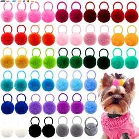 744110465372 USA-VIRALFINDS Hair Rubber Dog Solid Ball Bow #2