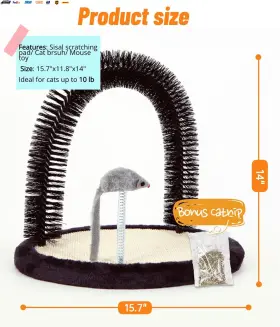 DB03 USA-VIRALFINDS Cat Groomer Massager Hair Brush Pad #2