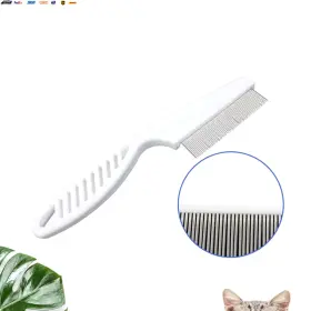 G833 USA-VIRALFINDS Flea Comb Dog Cat Hair Removal Brush Por #3