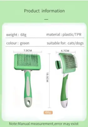 VIC001 VICCAA Cat Brush Cleaning Brushes Bunny Dog Shedding #2