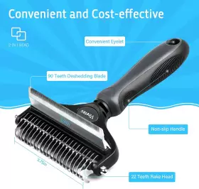 726084056299 VIRETEC Pet Deshedding Brush Cats Dogs #2
