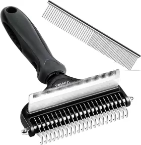 726084056299 VIRETEC Pet Deshedding Brush Cats Dogs