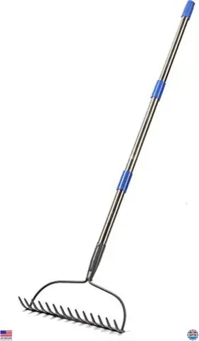 B08DKH1477 VISIT THE COCONUT STORE Steel Garden Rake Tool