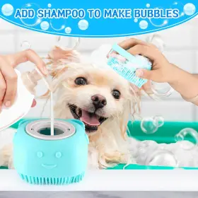 313037994922 VIWIK Dog Bath Brush Cat Bathing Silicone Glove #2