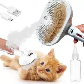 313103894866 VODOLO Cat Steam Brush Rechargeable Steamy Hair