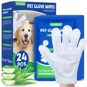 WIPES-24P VOISEN Pet Glove Cleaning Dog