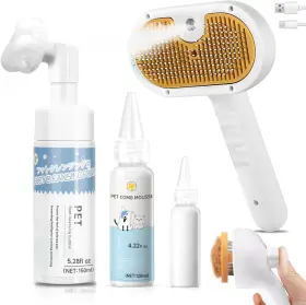 726084671522 VVWVVW Pet Steam Brush Dogs Cats Paw Cleaner Spr