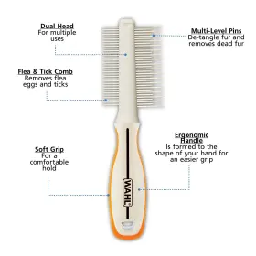 043917102450 WAHL Flea Hair Finishing Comb Ergonomic Grips #2