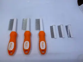 Wahl 043917858449 Premium Pet 2 In 1 Finishing And Flea Comb For Detangling Smoothing 3-pac