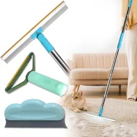 768771870924 WARM EF Pet Hair Remover Set Carpet Rake Rem