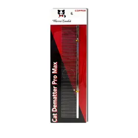 Warren London 800866 Cat Dematter Pro Max 9 Inch Copper Grooming Comb For Cats Detan