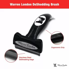 850024496187 WARREN LONDON Deshedding Dog Brush Steel Tool #3