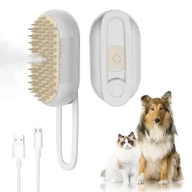 TX-020 WAVETOKA Cat Steam Brush Shedding Rechargeable Pet