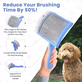 065017206062 WE LOVE DOODLES Dog Slicker Brush Pet Hair #2