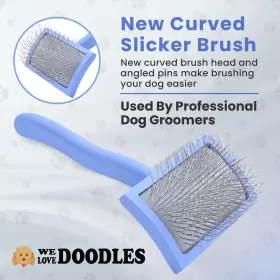 065017206079 WE LOVE DOODLES Dog Slicker Brush Pet Hair #3