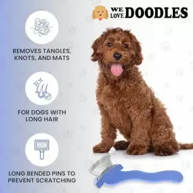 065017206086 WE LOVE DOODLES Dog Slicker Brush Pet Hair #3