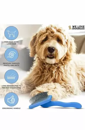 195893758814 WE LOVE DOODLES Dog Slicker Brush Pet Hair Pin #2