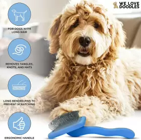 313115360335 WE LOVE DOODLES Dog Slicker Brush Pet Hair Poodl #2