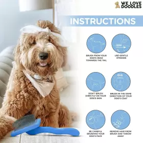 313115360335 WE LOVE DOODLES Dog Slicker Brush Pet Hair Poodl #3