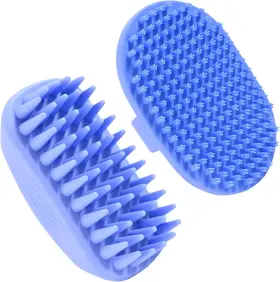 445000612694 WE LOVE DOODLES Dog Bath Brush Pet Rubber Shower