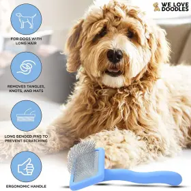 726084313637 WE LOVE DOODLES Dog Slicker Brush Pet Hair Poodl #2