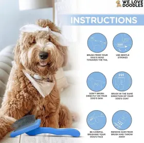 Wldlargeslicker WE LOVE DOODLES Dog Slicker Brush Doodle Pet #3