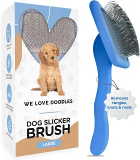 Wldlargeslicker WE LOVE DOODLES Dog Slicker Brush Pet Hair