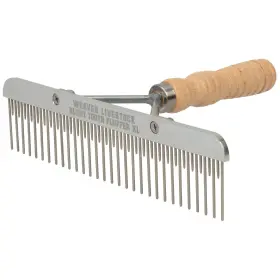 65260-221-XL WEAVER LIVESTOCK Blunt Fluffer Comb Wood Handle