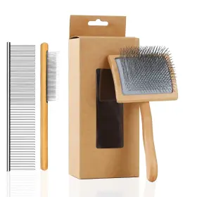 727636215638 WERDUOLAND Ergonomic Slicker Brush Haired Dogs