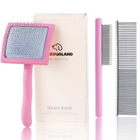 762849987064 WERDUOLAND Gently Slicker Brush Coated Haired