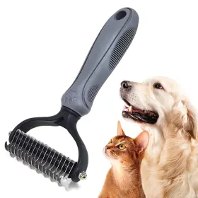 795098759021 WERJOURU Pet Deshedding Tool Double Bottom Rake