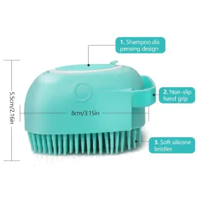 445020659648 WHITEONE Pet Dog Bath Brush Gentle Soap Silicone #2