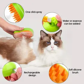 654094426941 WIPLAY Steamy Cat Brush Spray Rechargeable Pet #2