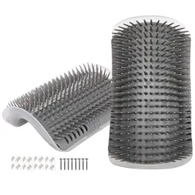 726084176003 WJ Cat Groomer Catnip Corner Brush Massager