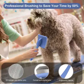 975796010295 WOUBLE Slicker Brush Dog Doodles Poodle #2