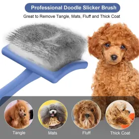 975796010295 WOUBLE Slicker Brush Dog Doodles Poodle #3