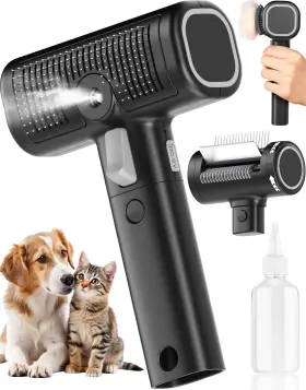A40A WOWOOF PET Cat Hair Brush Gromming Rakes Steam Comb