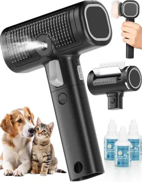 A40J WOWOOF PET Cat Hair Brush Dog Steam Comb Haire