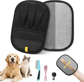 PG-01 XEENRXU Electrostatic Pet Hair Remover Glove Removal