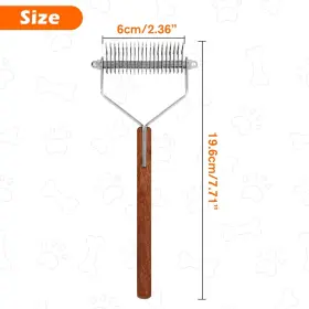 717331425098 XSBAIHUO Dog Combs Wood Handle Pet Brush Remove #2