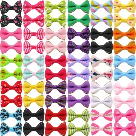 YAKA11111 YAKA Handmade Hair Bows Dogs Cats Rabbits Clips