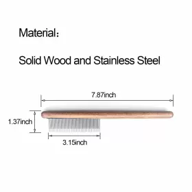 767136944751 YDDPET Cat Comb Dog Solid Wood Pet Tool Rabbits #2
